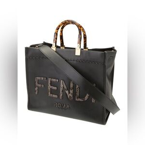 Black Fendi sunshine medium tote
